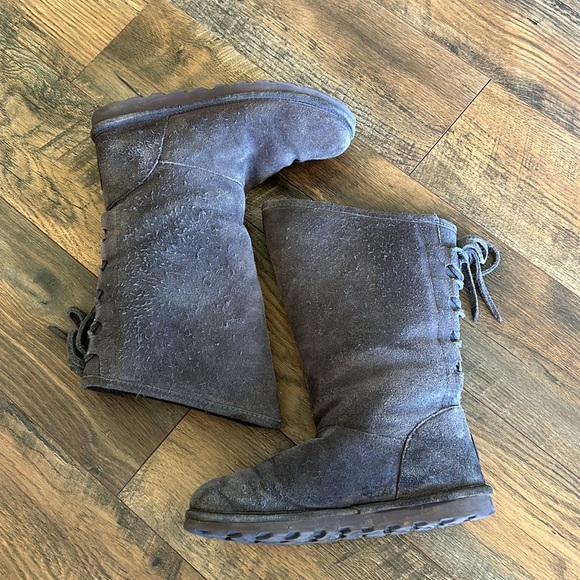 Bearpaw Phylly Gray Suede Snowboots - Picture 2 of 6